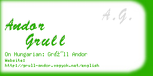 andor grull business card